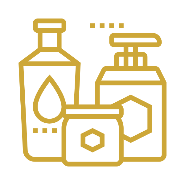 Icona stilizzata di cosmetici naturali per bambini Silvana, prodotti delicati e Made in Italy.