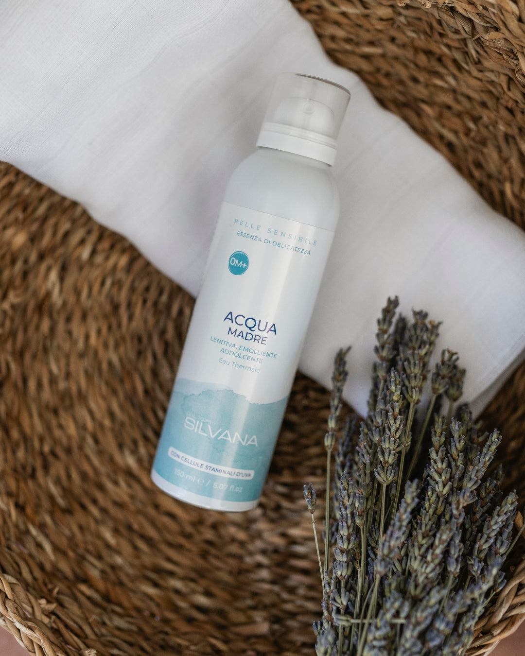 Acqua Madre Silvana, spray lenitivo naturale per pelli sensibili neonato, cosmetici Made in Italy