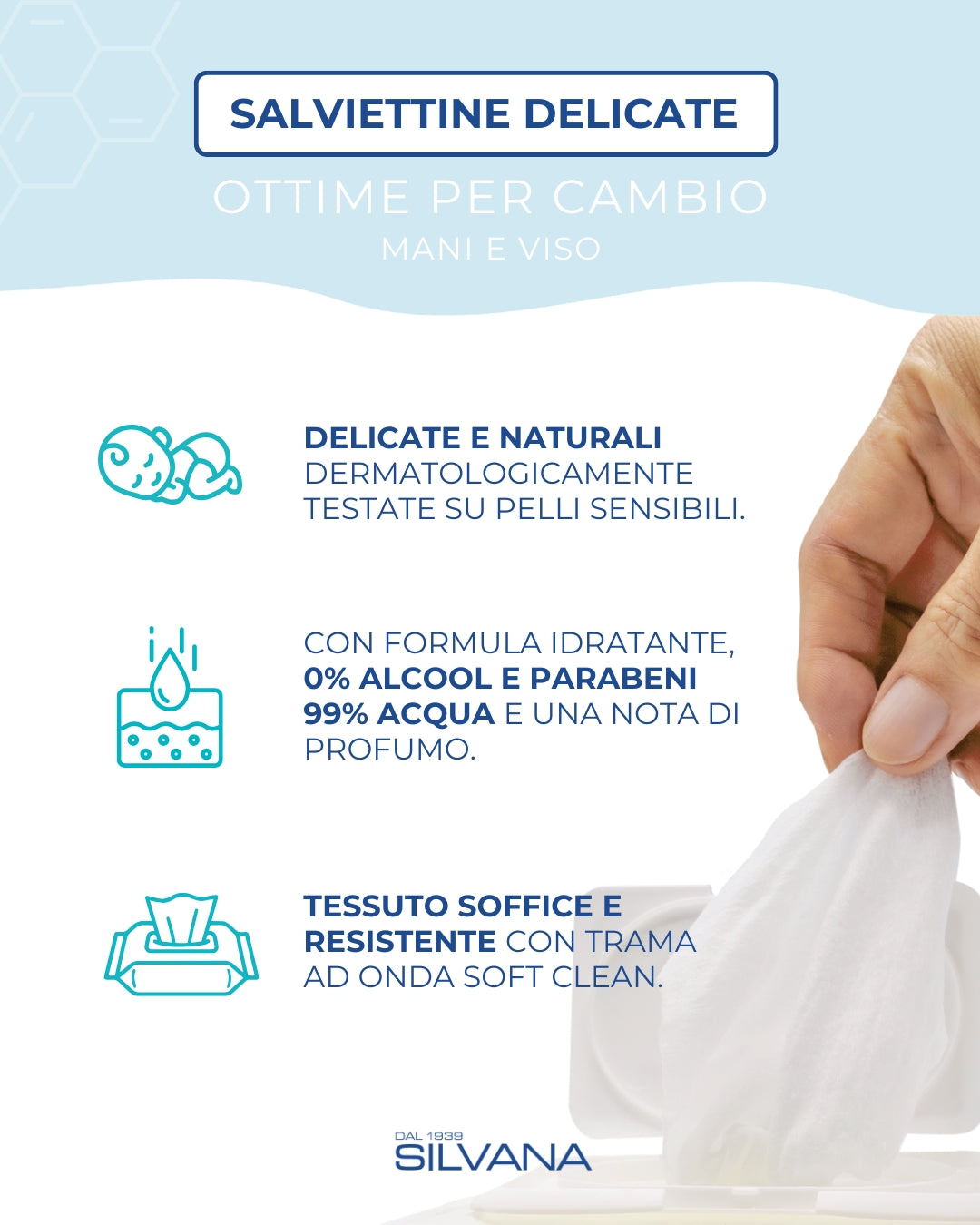 Salviettine Delicate 99% Acqua - 72pz