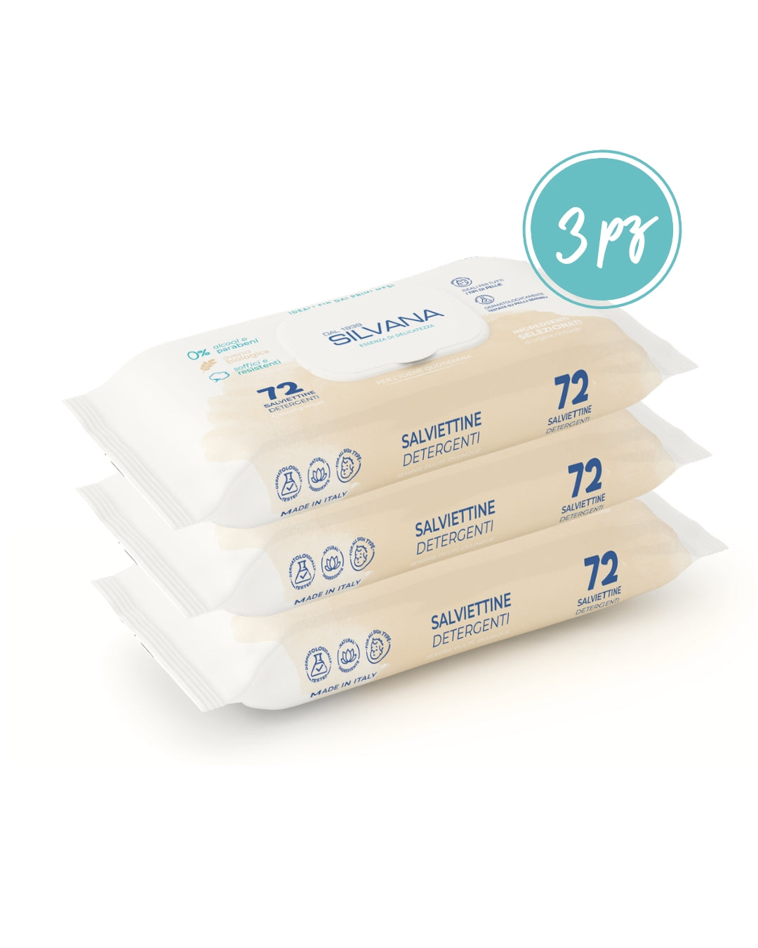Salviettine Detergenti - 72pz