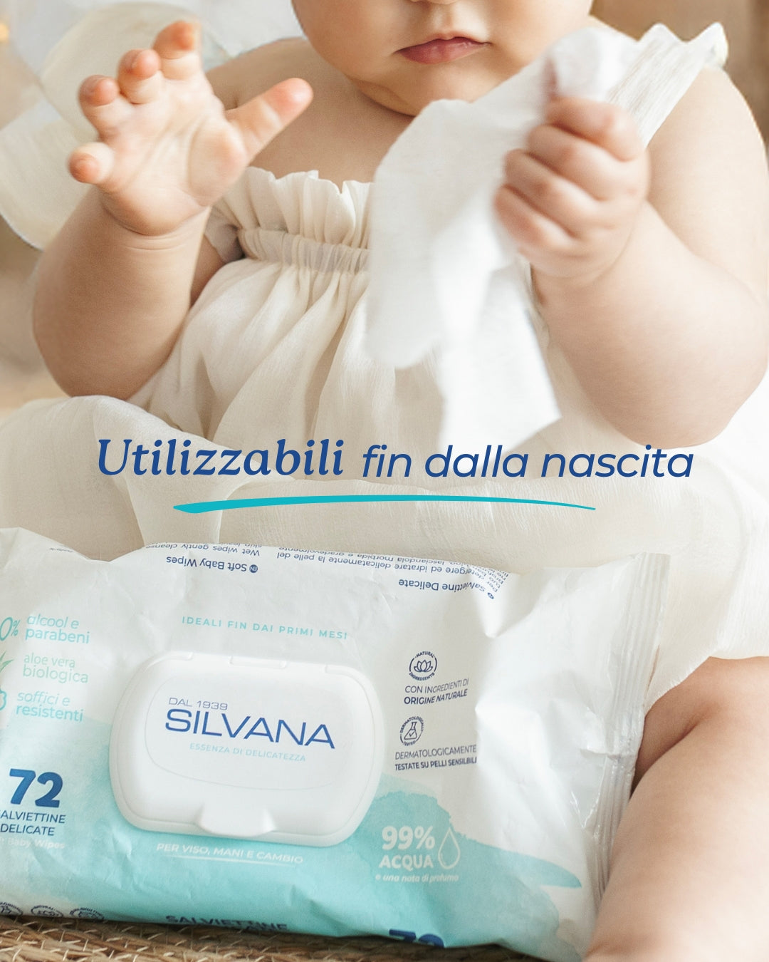Salviettine Delicate 99% Acqua - 72pz