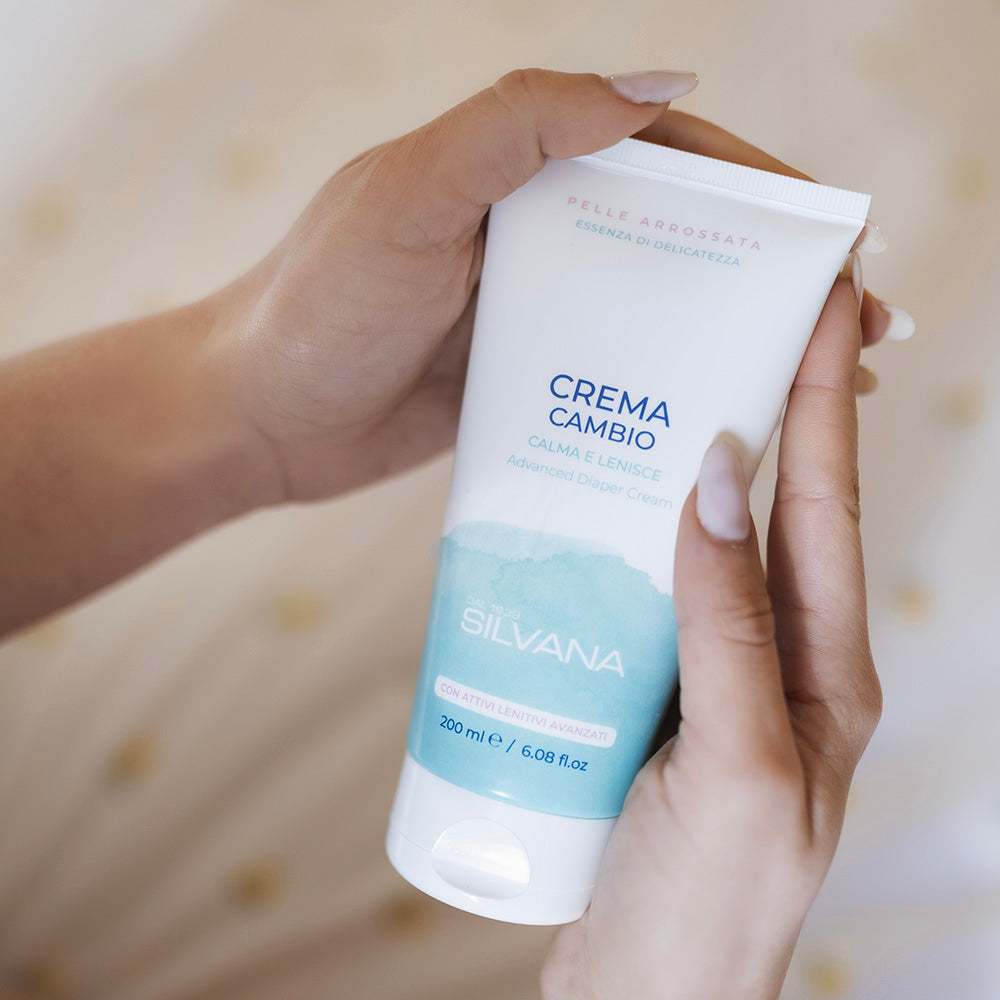 Crema cambio Silvana, cosmetico naturale per bambini, lenitiva per pelli sensibili, Made in Italy.